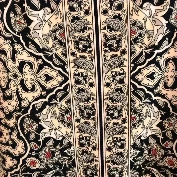 Max Studio Ladies Black Floral Stretch Dress 3/4 sleeves size Medium - Picture 4 of 6